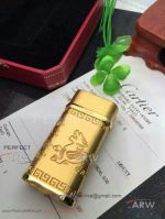 ARW 1:1 Perfect Replica 2019 New Style Cartier Classic Fusion Yellow Gold Carving Lighter Cartier 316L All Gold Jet Lighter